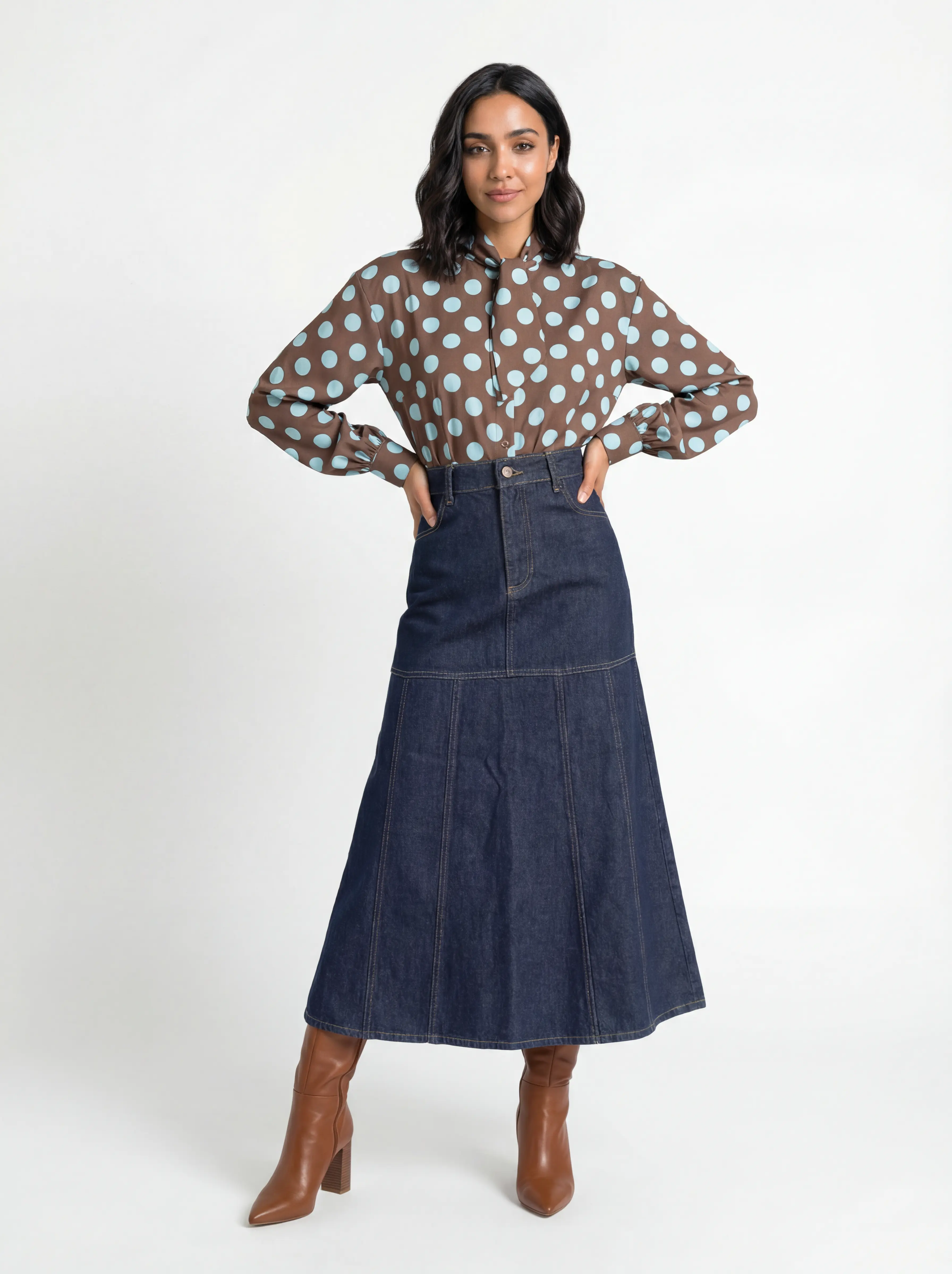 تنورة دينم ميدي