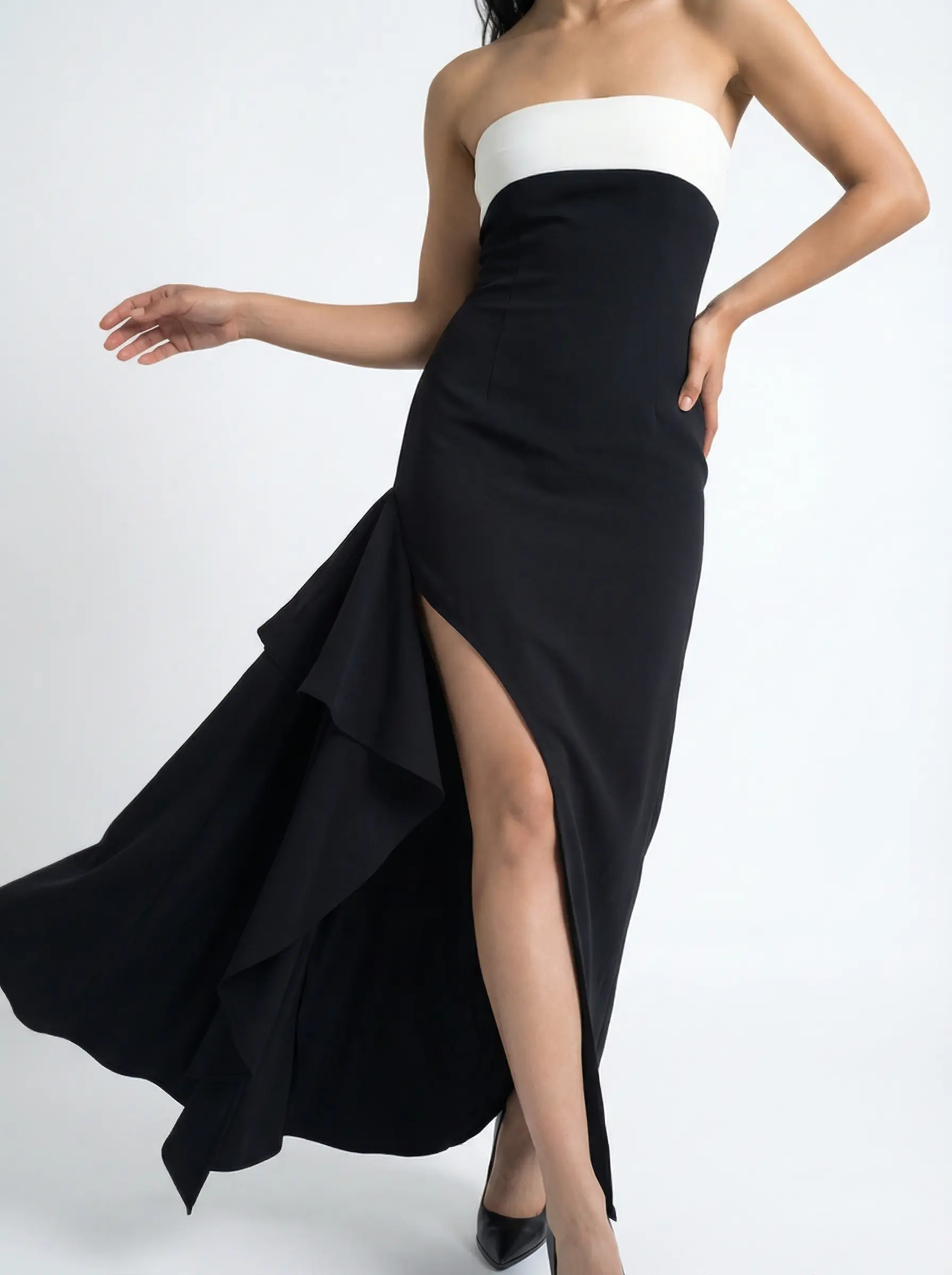 فستان بلاك وايت إليغانت