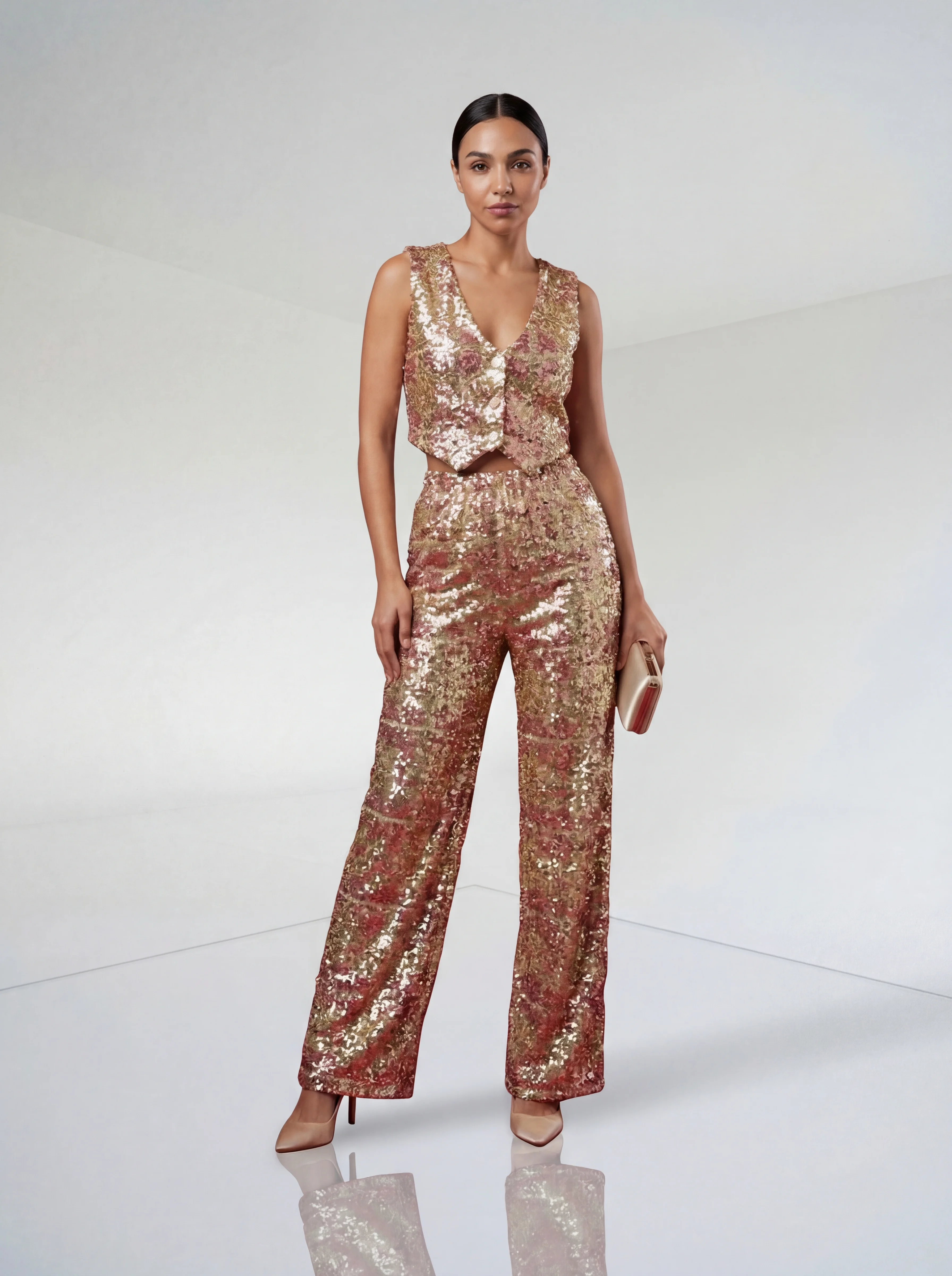 طقم سهرة ذهبي