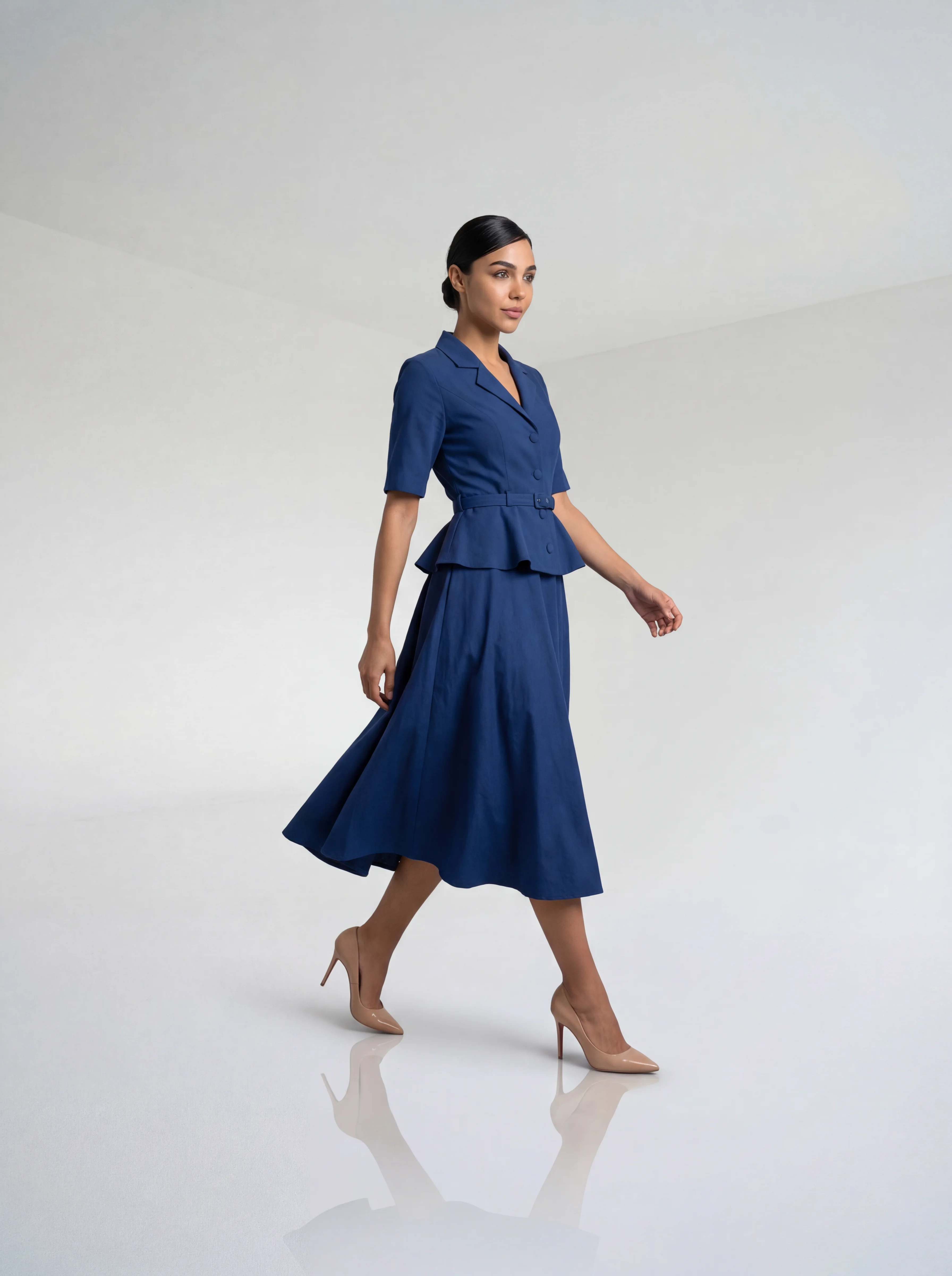 طقم جاكيت وتنوره ميدي