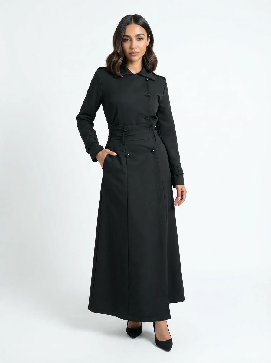 طقم تنورة كلاسيك اسود