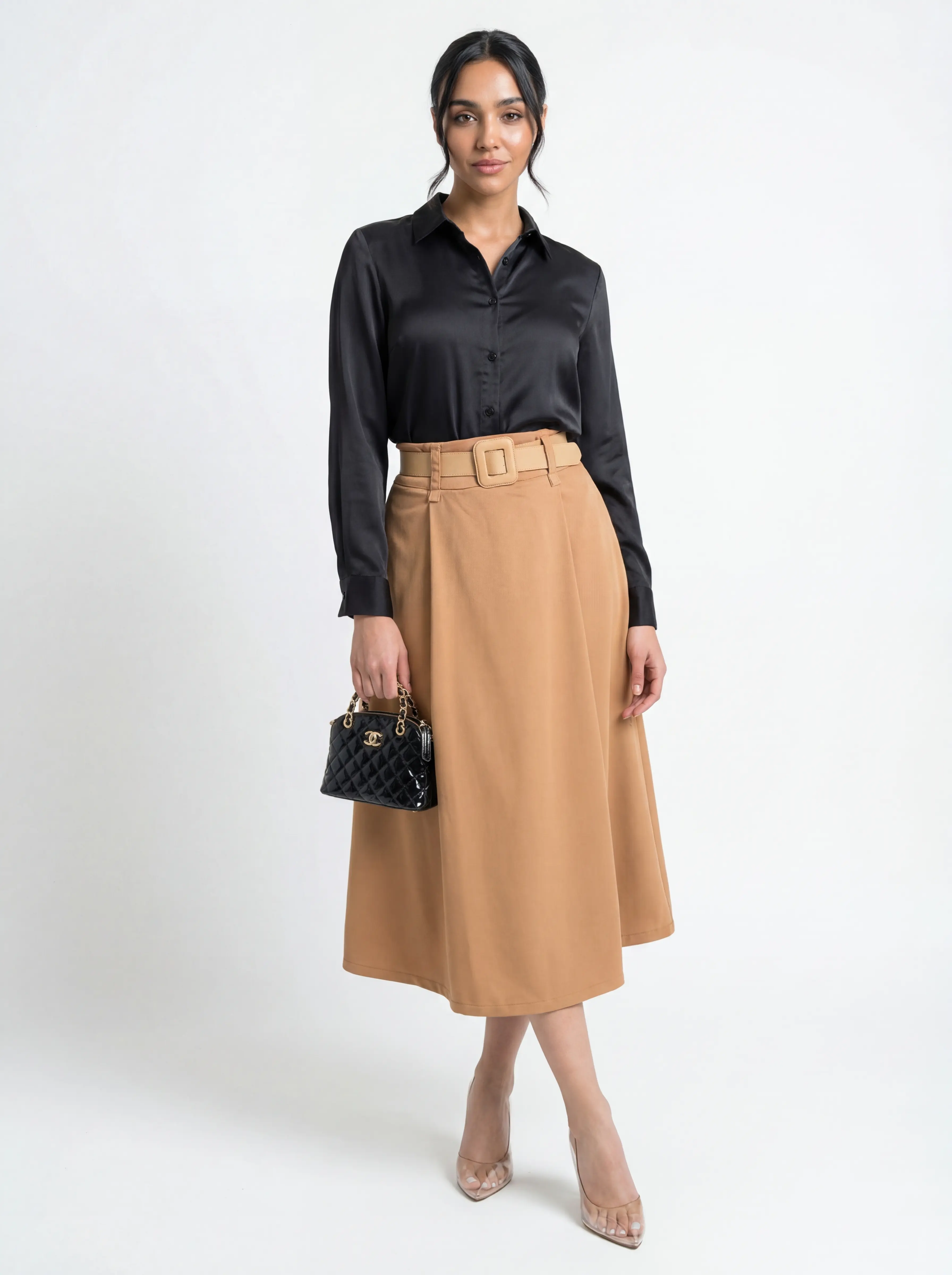 تنورة كاراميل إليغانت