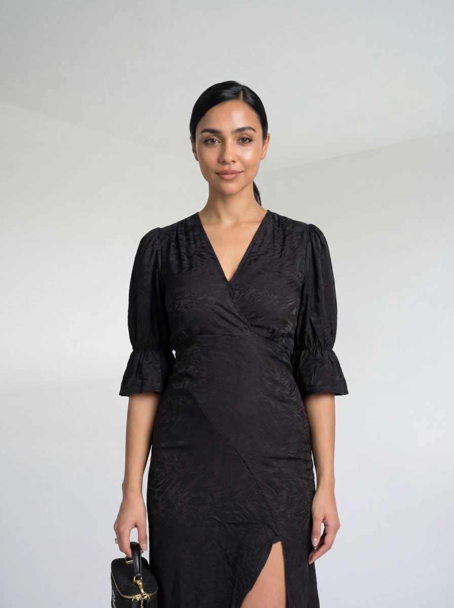 فستان أسود أنيق