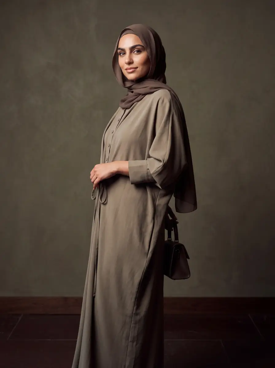 فستان تالا بني